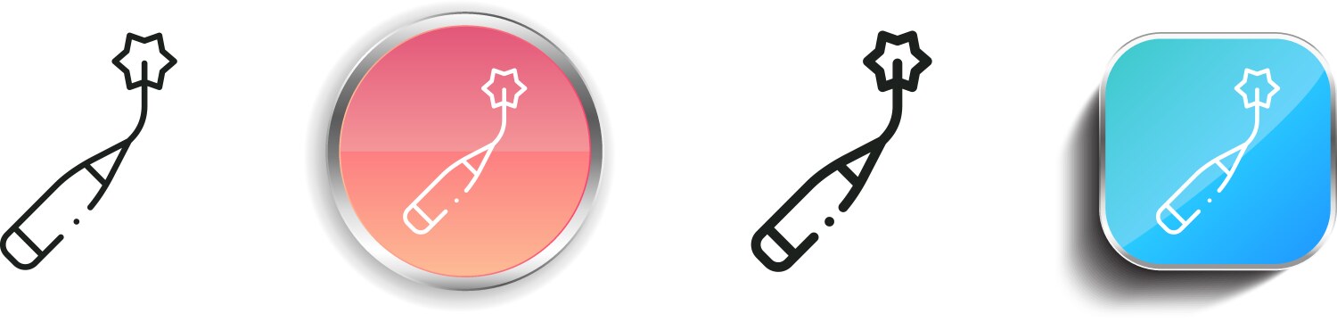 Marker icon thin linear regular and button style vector image