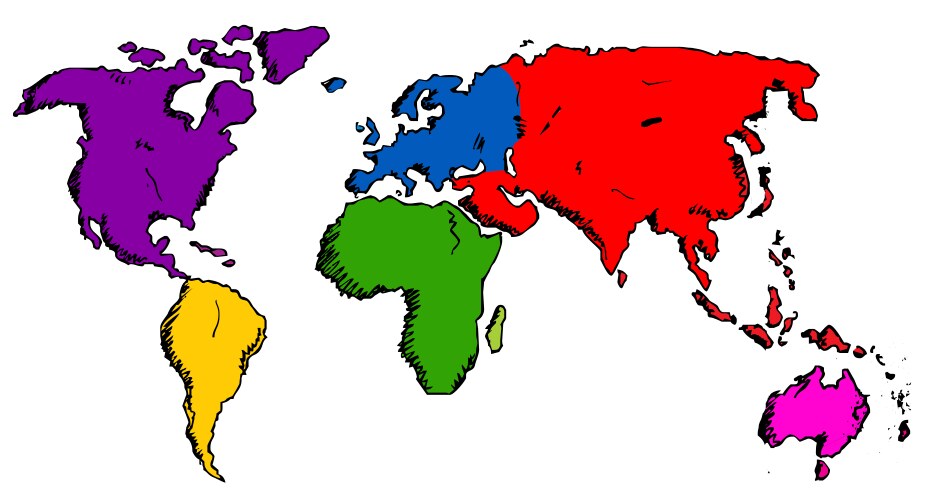 World map vector image