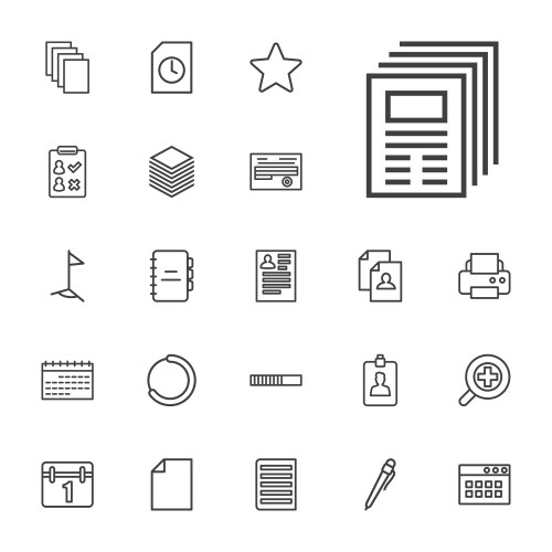 page icons vector image