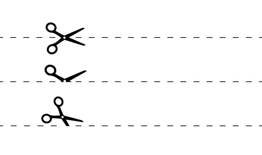Perforated path with scissors icon and dash line vector image