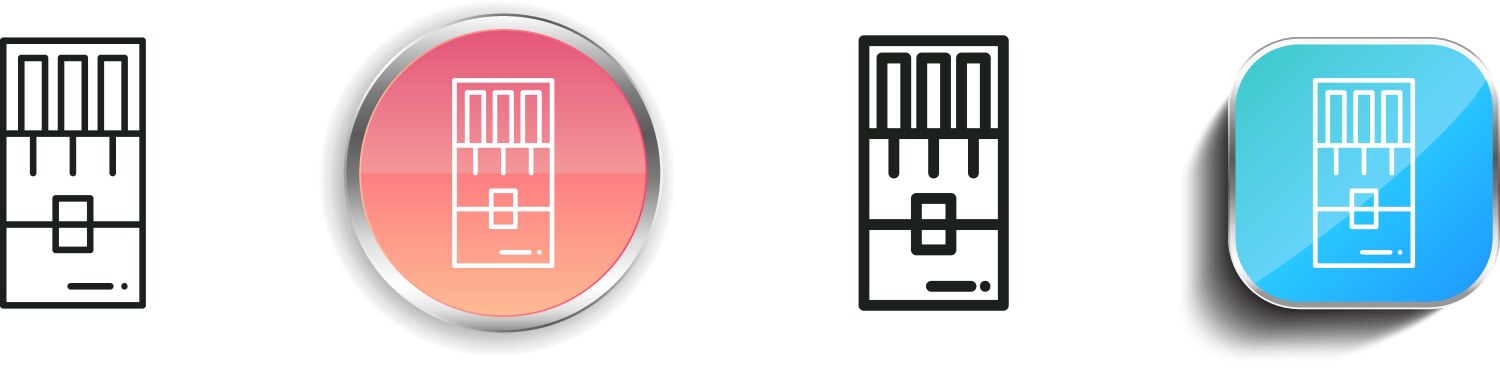 Markers icon thin linear regular and button style vector image