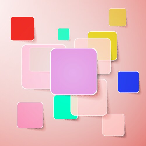 Collection of paper notes with copy space for text vector image