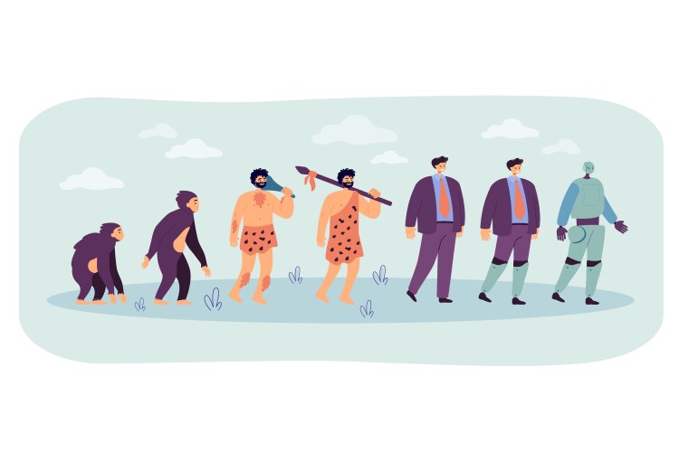 Biology human evolution stages evolutionary Vector Image