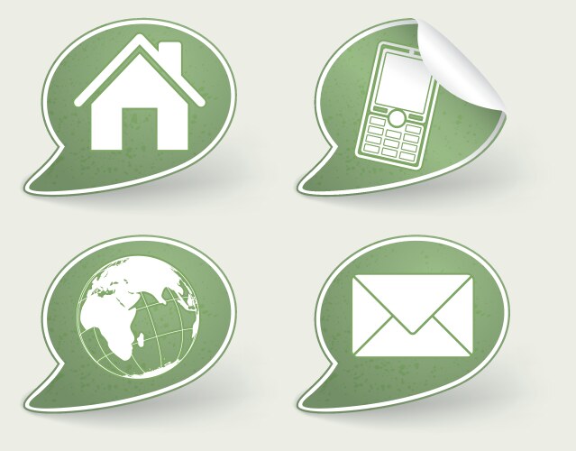 communication icons vector image