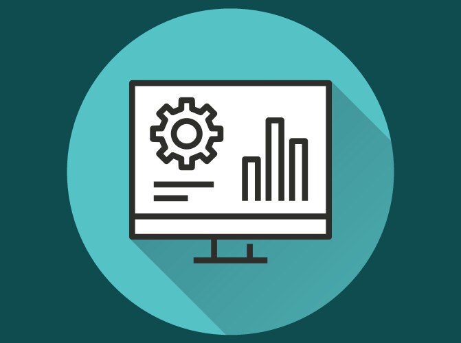 Data science icon for graphic and web design vector image