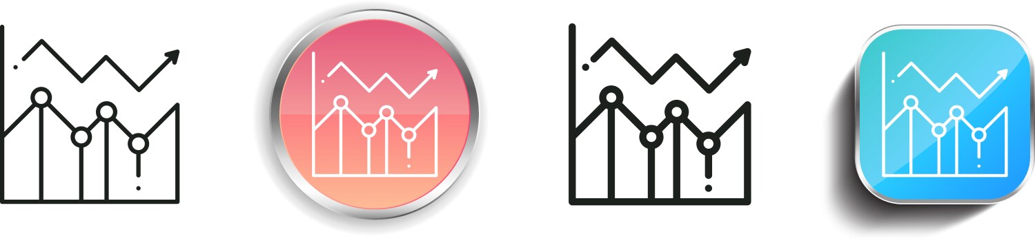Market icon thin linear regular and button style vector image