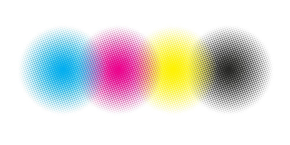 Cmyk halftone Royalty Free Vector Image - VectorStock