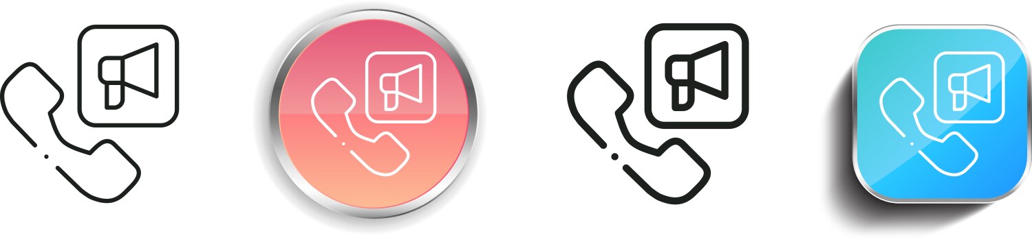 Marketing icon thin linear regular and button vector image