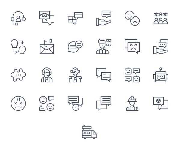 Response Icon Set - 25 Icons – Royalty-Free Vector | VectorStock