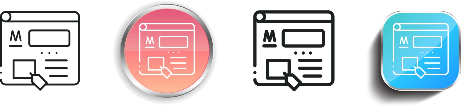 Marketplace icon thin linear regular and button vector image