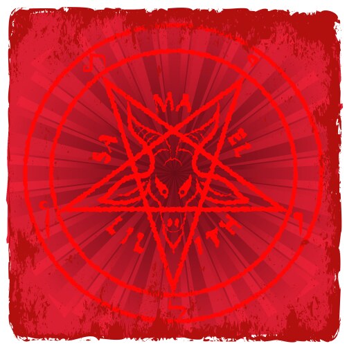 Dark Satanic Pentagram Vector Image