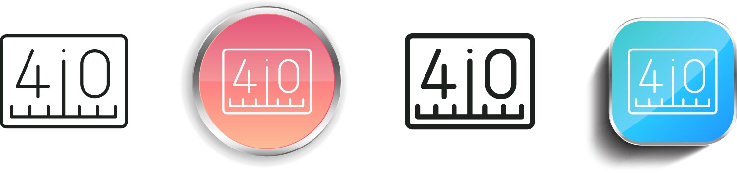 Marking icon thin linear regular and button style vektorbild