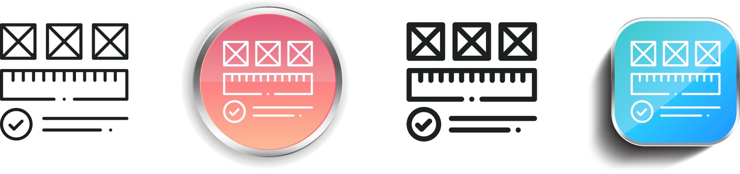 Markup icon thin linear regular and button style vector image