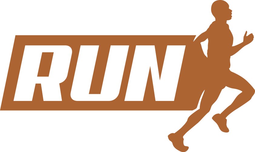 Run text Royalty Free Vector Image - VectorStock