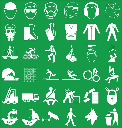 Construction Safety Icons – Royalty-Free Vector | VectorStock