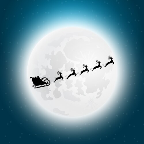 Santa claus flies with gifts on a sleigh Vector Image