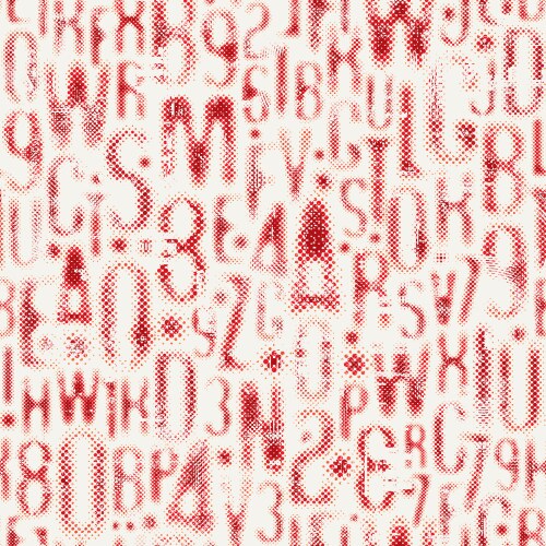 Seamless pattern with a font consisting of dots vector image