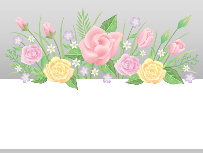 Floral frame template decoration Vector Image