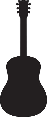 guitar silhouette vector image