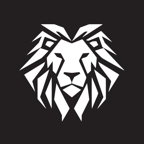 lion - minimalist and simple silhouette vector image