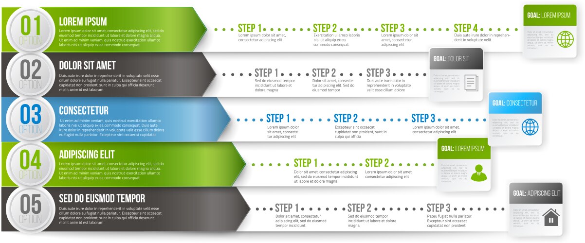 Infographic path template Royalty Free Vector Image