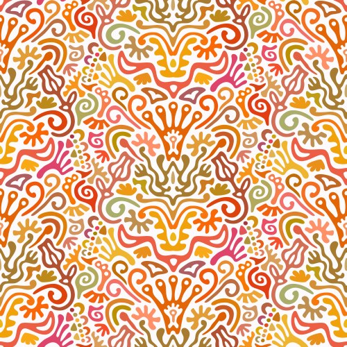 Funny colorful seamless pattern with abstract vector image
