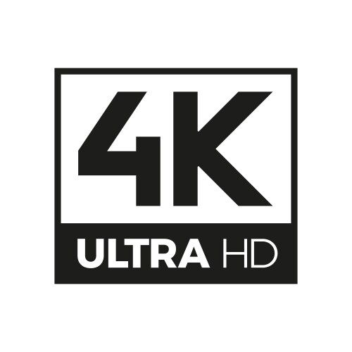 4k ultra hd symbol vector image