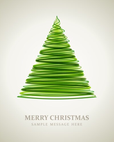 Christmas tree from paper ribbon Royalty Free Vector Image