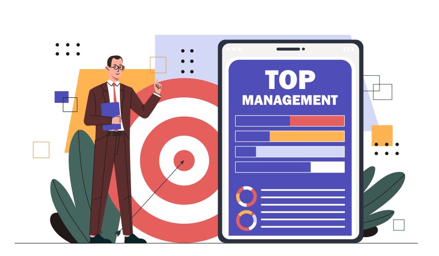 top management concept vector image