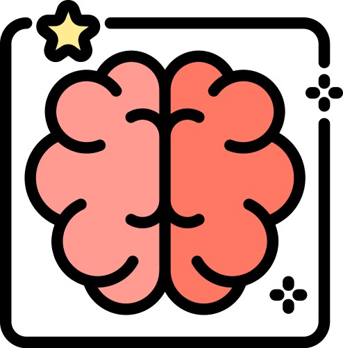 Ai algorithm icon color outline vector image
