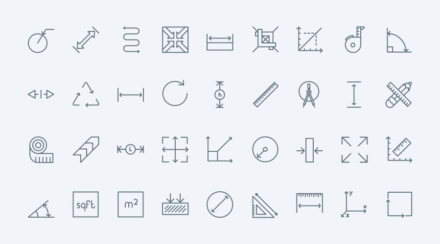 Dimension Vector Images (over 35,000)