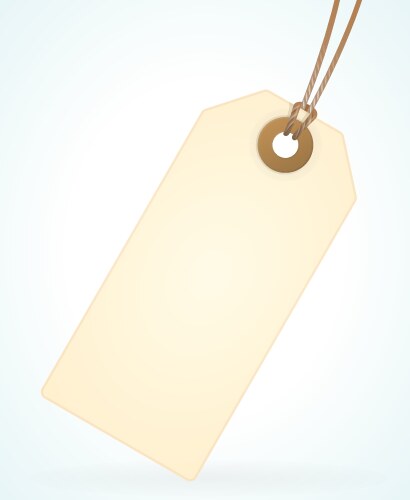 Empty Paper Tag with String vector image