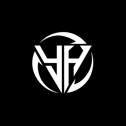 Yh logo monogram design template Royalty Free Vector Image