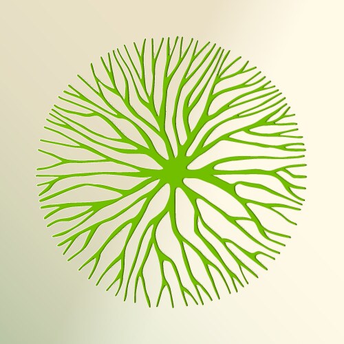 green tree paper cut for environment concept vector image