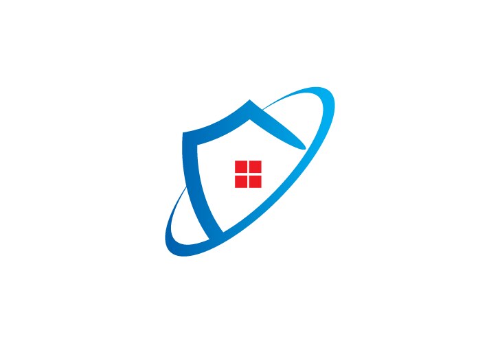 Shield protection logo Royalty Free Vector Image