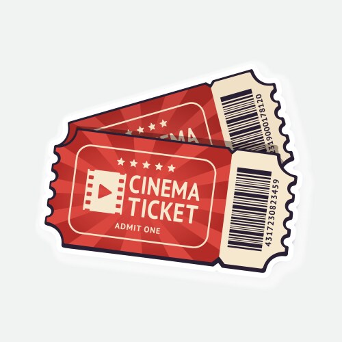 Set cinema tickets Royalty Free Vector Image - VectorStock