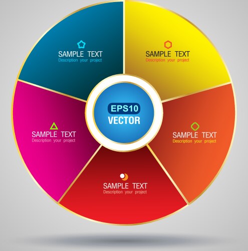 Business circle graph vector image