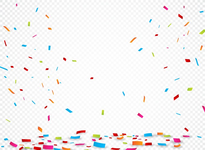 Congratulations design with ribbon and confetti Vector Image