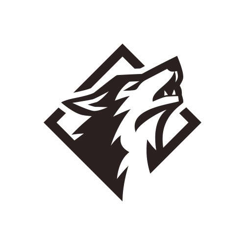 Furious Wolf Logo Vector Image