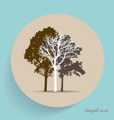 Tree silhouettes Vector Image
