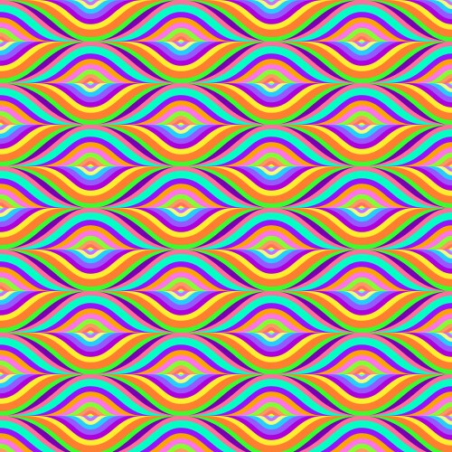 Psychedelic waves purple color gradient rainbow Vector Image