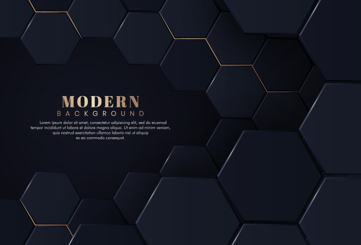 Metallic Hexagon Layers Background Royalty Free Vector Image
