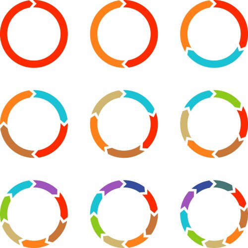 Circle arrows for infographic vector image