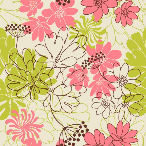 Hand drawn flowers Royalty Free Vector Image - VectorStock
