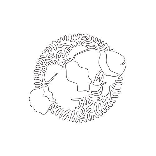 Continuous one curve line drawing of funny Vector Image