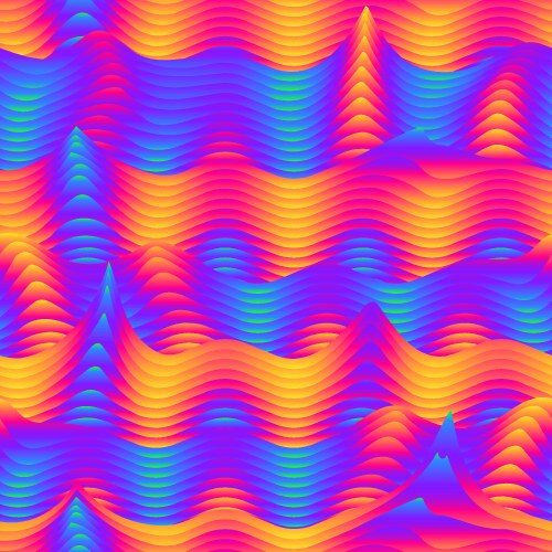 Abstract infrared wave seamless texture Royalty Free Vector