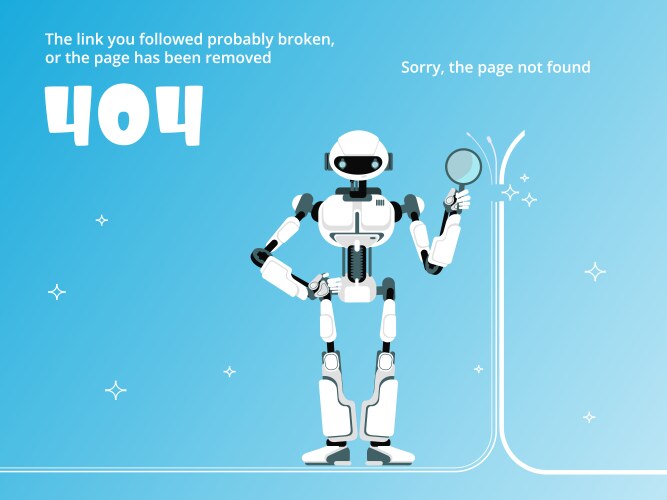 Cartoon image of broken robot Royalty Free Vector Image