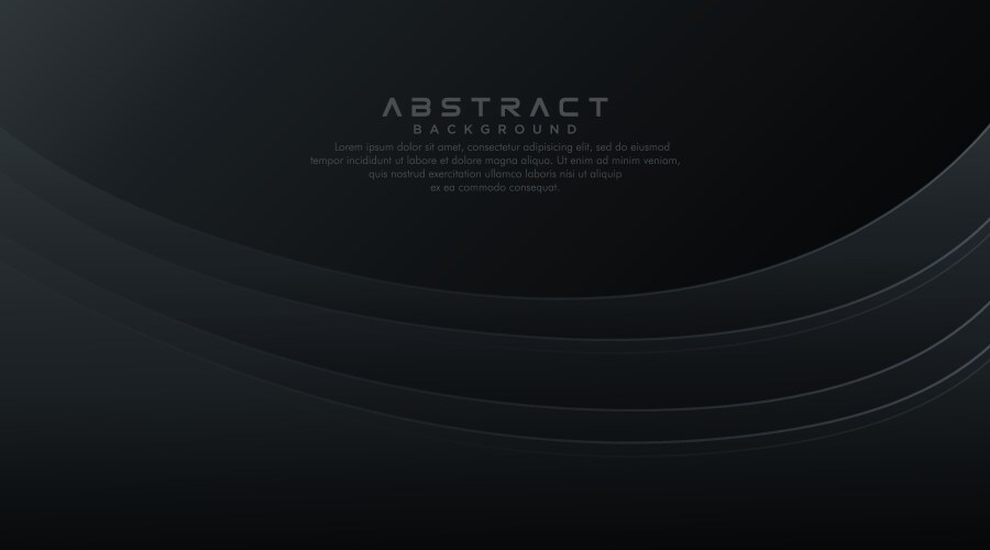 abstract black curve shape background modern vector image