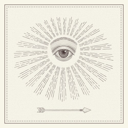 All-Seeing Eye Symbol Vector Image