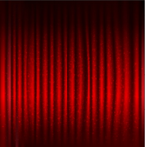 Red Stage Curtain with Glitter Vector Image